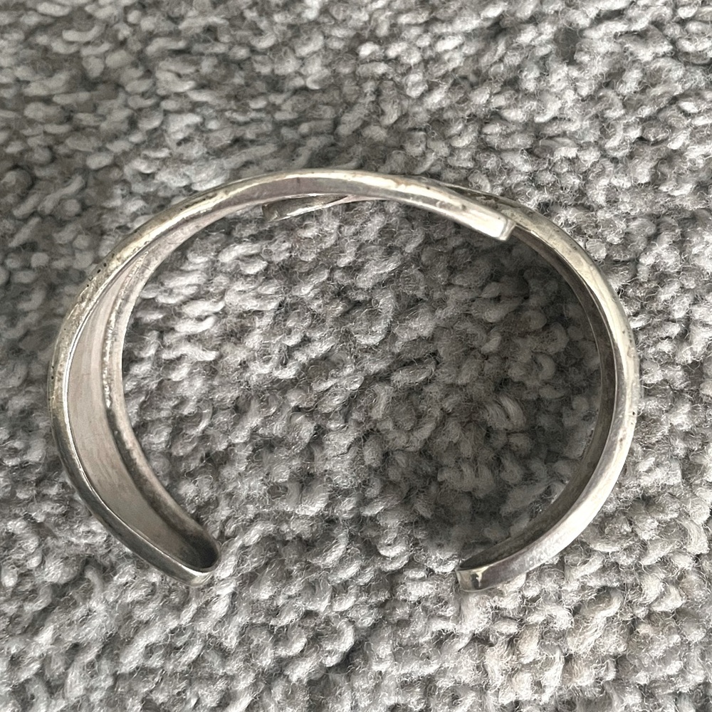 950 Silver Cuff Bangle - image 4